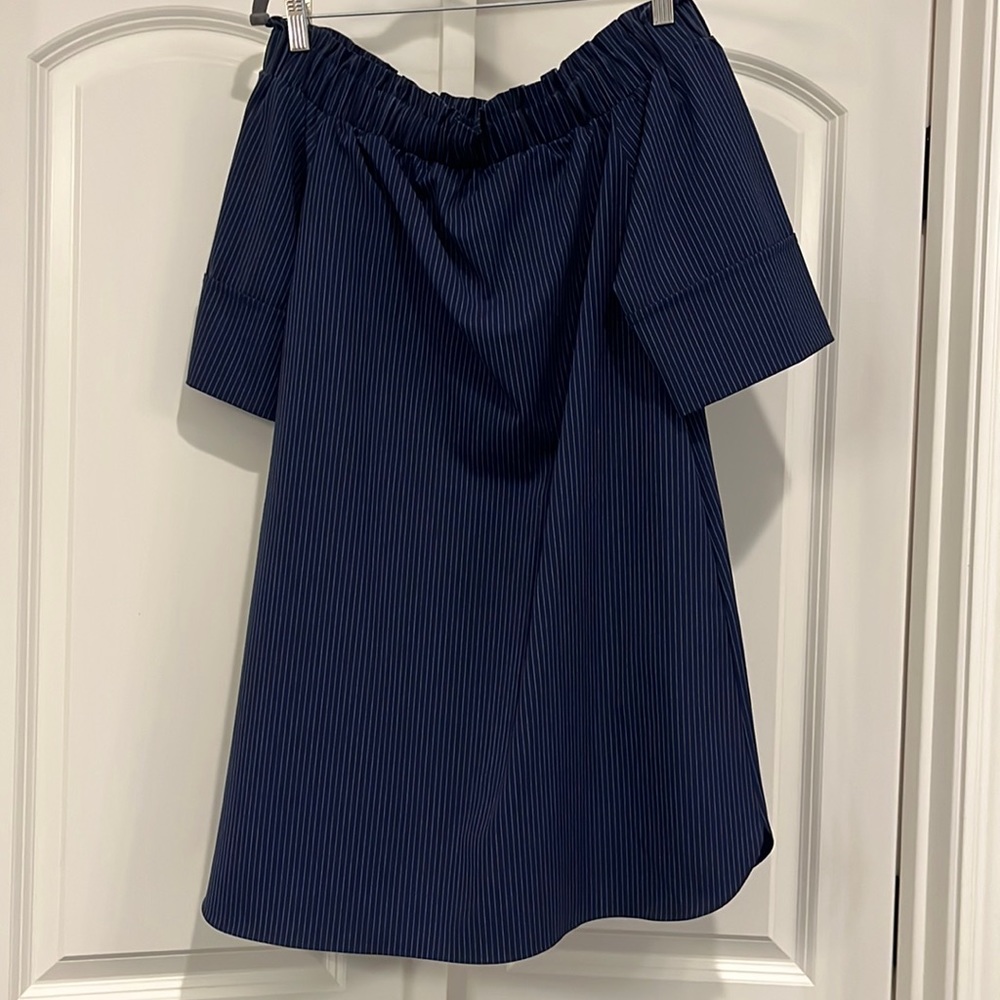 RachelRoy Navy & White Stripe Off-Shoulder Dress/XS